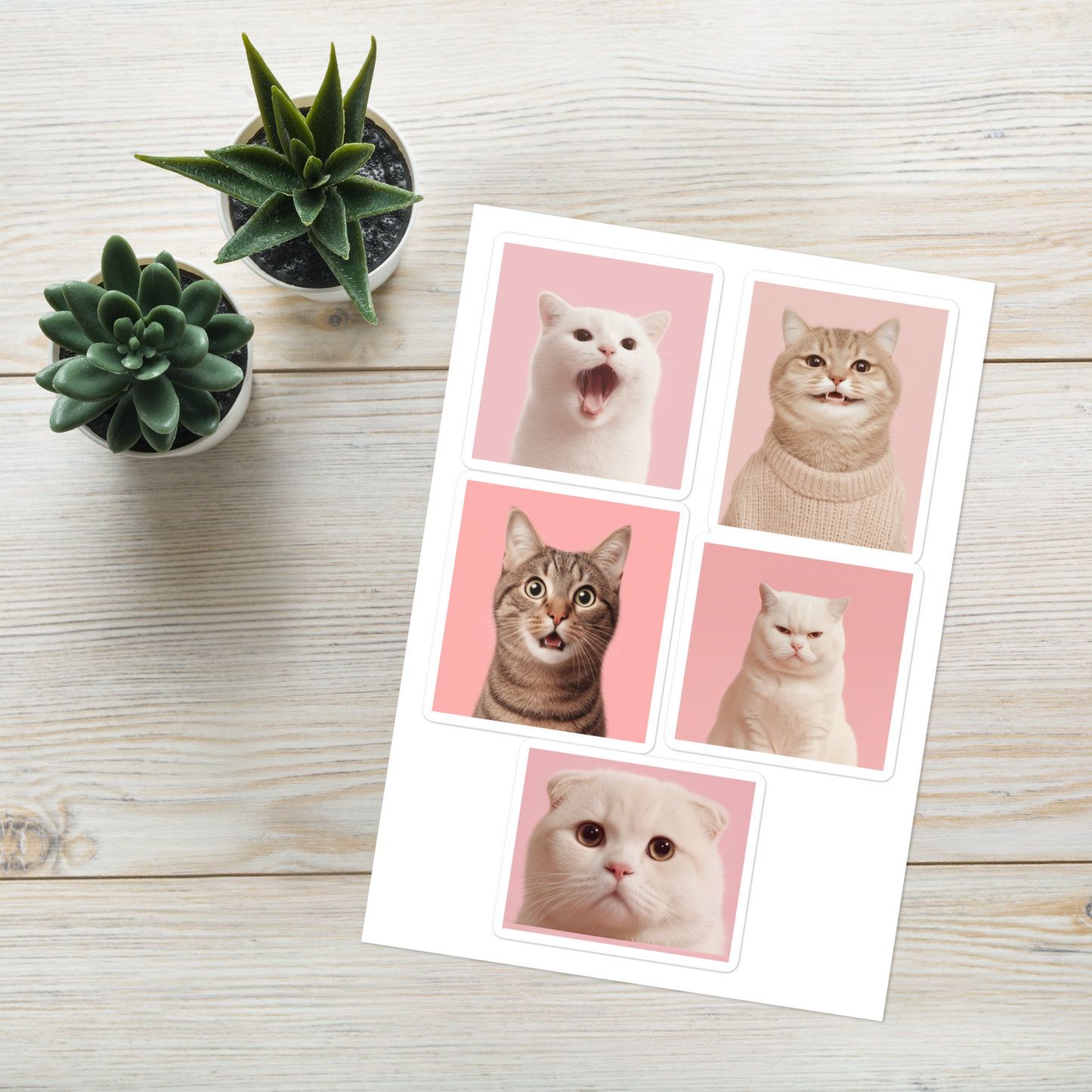 Silly Kitty Sticker Sheet