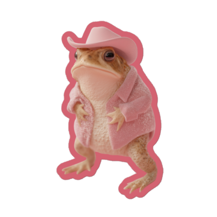 Baddie Cowgirl Toad Sticker