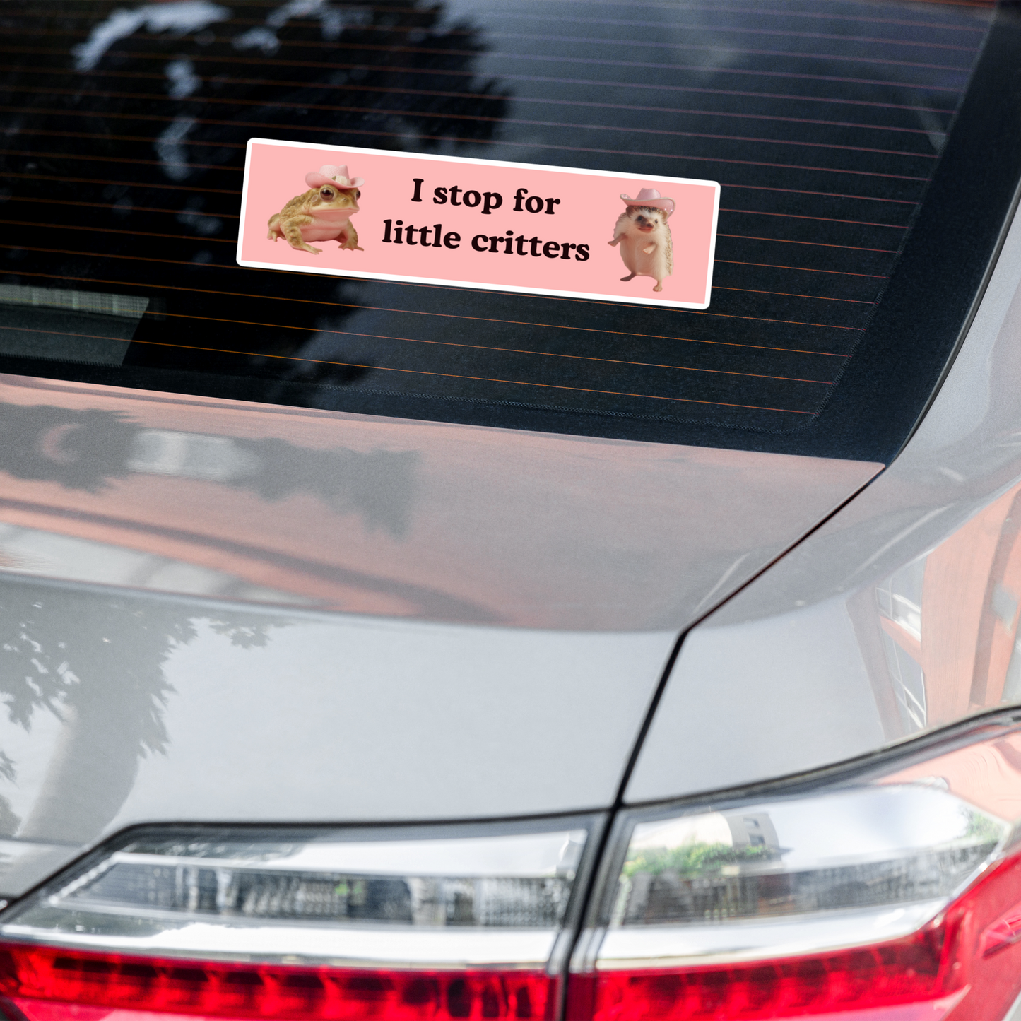 I Stop For Little Critters Bumper Sticker