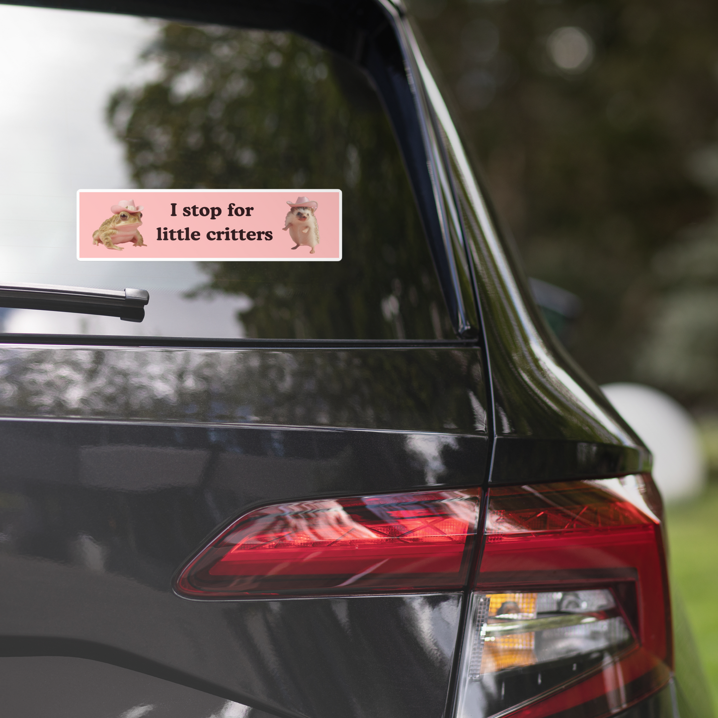 I Stop For Little Critters Bumper Sticker