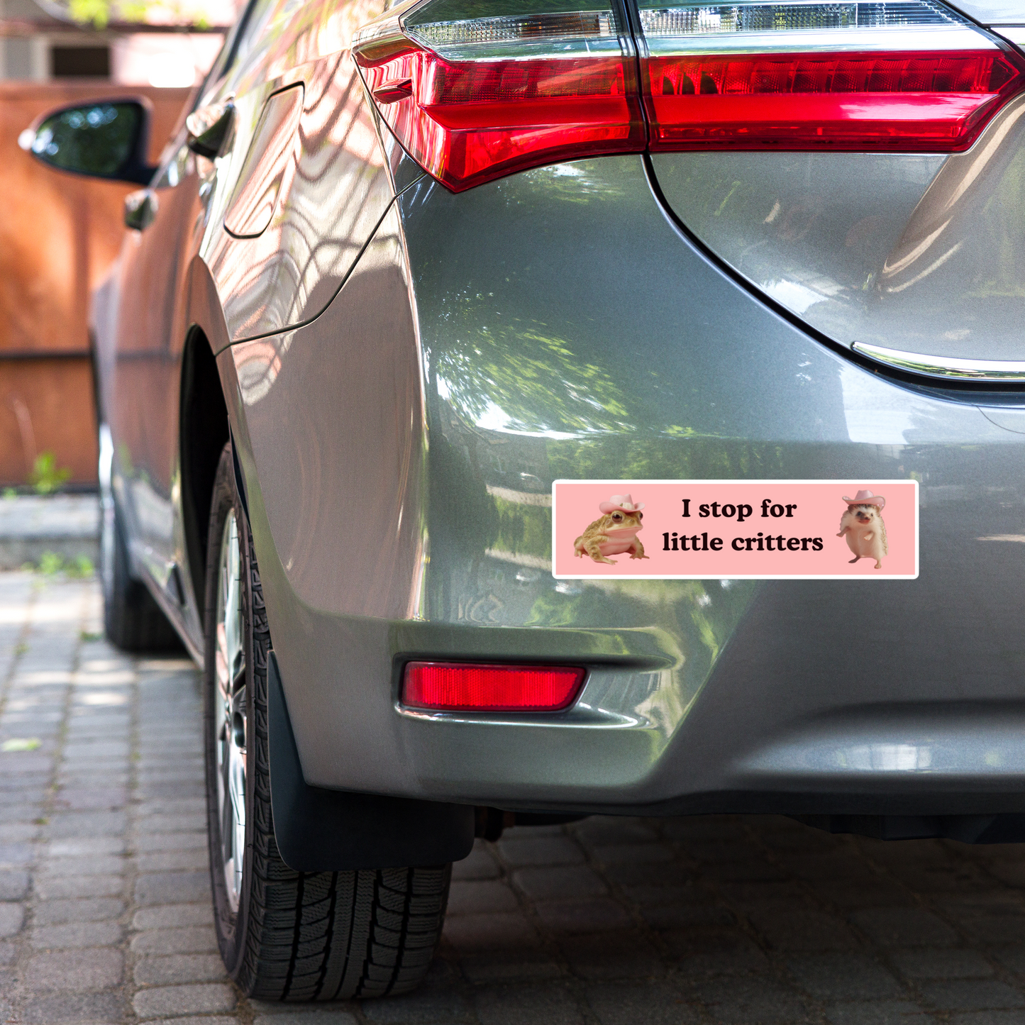 I Stop For Little Critters Bumper Sticker